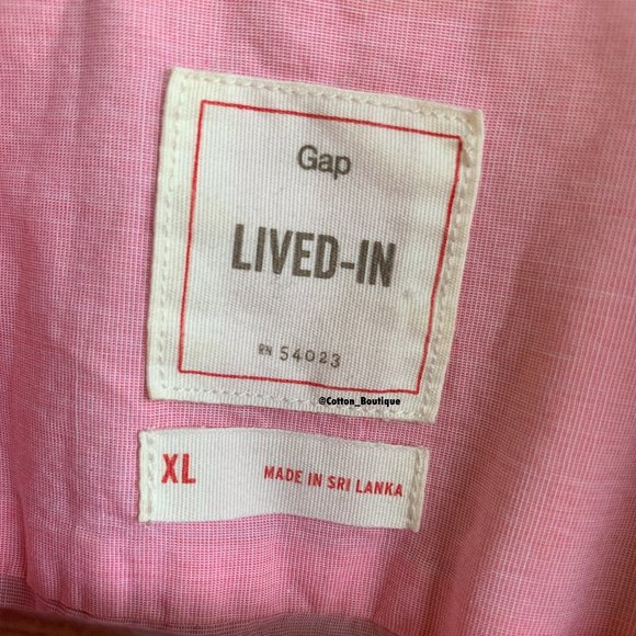 GAP Button Down Long Sleeve Corral/Pinkish color (NWOT) - Picture 5 of 6